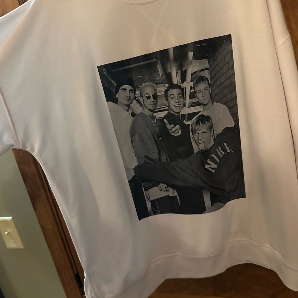 Backstreet boys white out Crewneck graphic Sweater size XXL - Picture 4 of 6